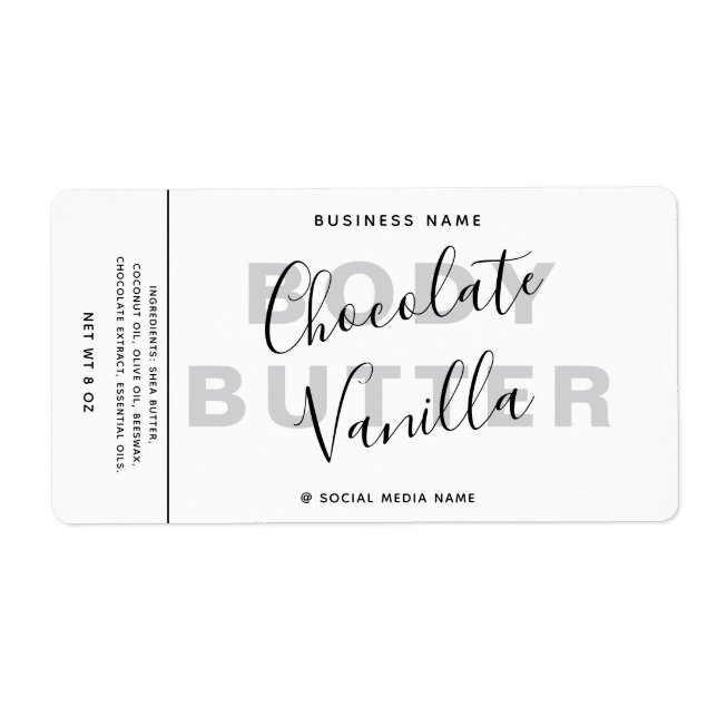 Minimalistische Typografie, weiße Produktverpackun (Vorne)