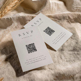 Minimalistische UAWG mit QR-Code-Karte RSVP Karte