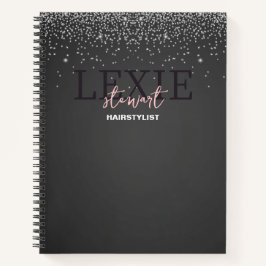 Minimalistische und elegante Haarstylistin Notizbuch
