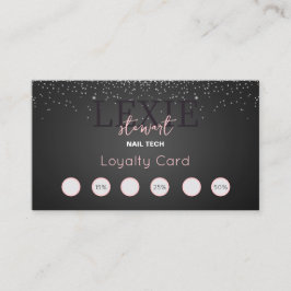 Minimalistische und elegante Nail Tech Loyalität Visitenkarte