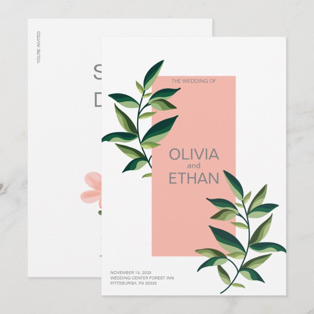 Minimalistische und elegante Vorlage für die Einla (Vorne/Hinten)