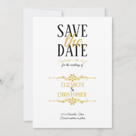 Minimalistische und klassische Hochzeit Save The Date