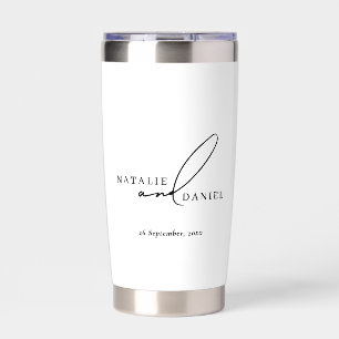 Minimalistische und klassische Hochzeitsgeschenke Thermobecher