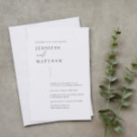 Minimalistische und moderne Einladung zur Hochzeit<br><div class="desc">Einladende Gäste zu Ihrer Hochzeit mit dieser einfachen typografischen,  anpassbaren Hochzeitseinladung. Diese Einladung ist perfekt für jede Jahreszeit. Für eine erweiterte Anpassung dieses Designs,  z.B. das Ändern des Layouts,  des Schriftartes oder der Textgröße,  klicken Sie bitte auf den obigen Button "KENNEN". Bitte kontaktieren Sie mich für weitere Fragen!</div>