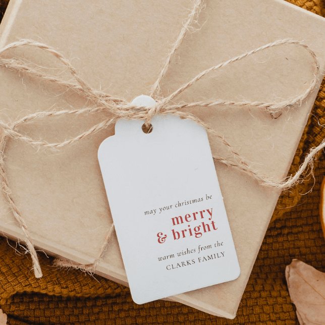 Minimalistische und moderne Feiertagsgeschenkkarte Geschenkanhänger (Von Creator hochgeladen)