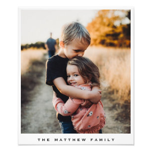 Minimalistische und moderne Schriftstellerfamilie Fotodruck