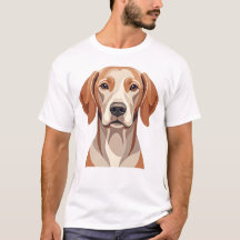 Minimalistische ungarische Vizsla-Hundeporträt-Lin