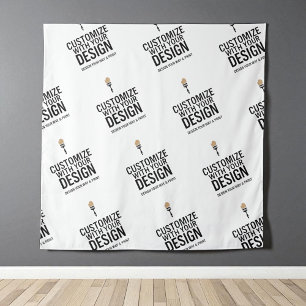 Minimalistische Unternehmensmarke Benutzerdefinier Wandteppich