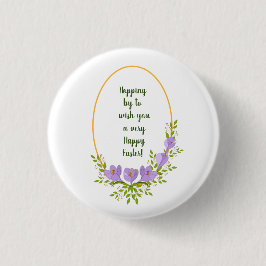 Minimalistische Urlaubskränke Crocus Blume Ostern Button