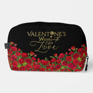 Minimalistische Valentinstag-Gold-Kalligrafie-Rose Waschbeutel