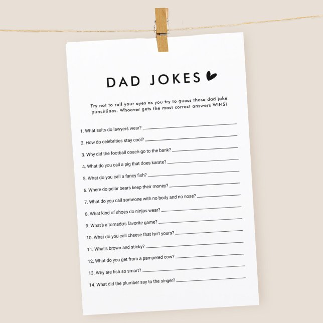 Minimalistische Vater Jokes Baby Showkarten (Von Creator hochgeladen)