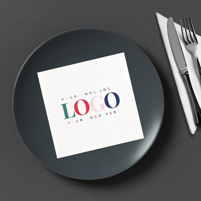 Minimalistische Veranstaltung für farbige Firmenlo Serviette (Von Creator hochgeladen)