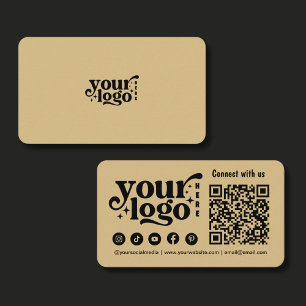 Minimalistische Verbindung mit unserem Logo und QR Visitenkarte