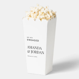 Minimalistische Verlobung Black & White Luxe Geschenkschachtel