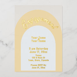 Minimalistische Verlobung Folieneinladung