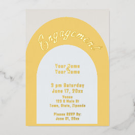 Minimalistische Verlobung Folieneinladung