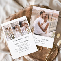 Minimalistische Vier-Foto Collage White Wedding