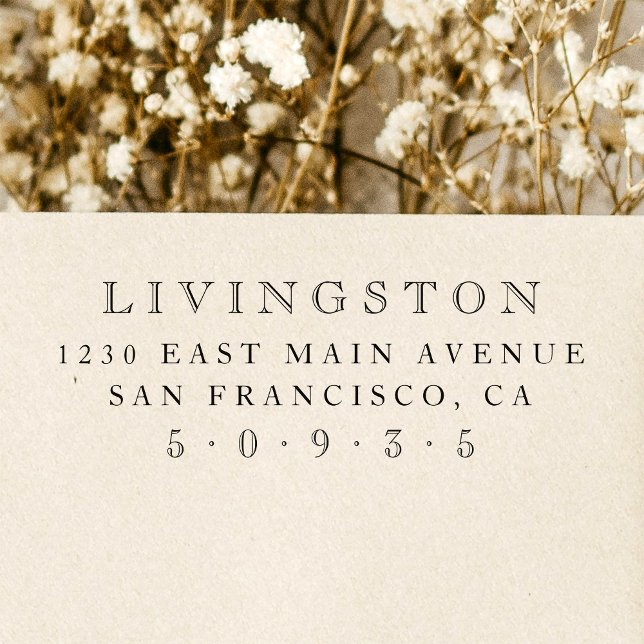 Minimalistische Vintage Rücksendeadresse Permastempel (Von Creator hochgeladen)