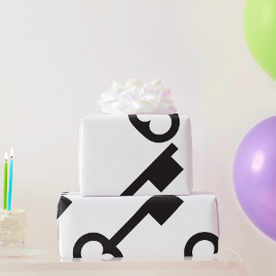 Minimalistische Vintage Silhouette Geschenkpapier