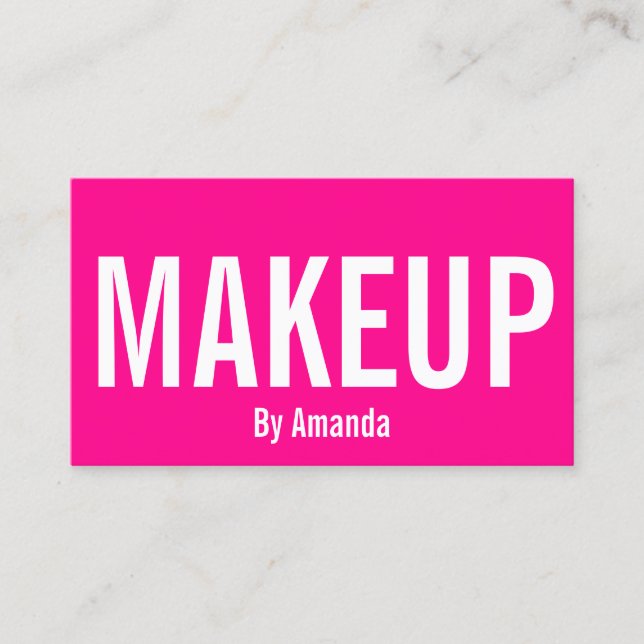 Minimalistische Visitenkarte des Schminkkünstlers (Vorderseite)