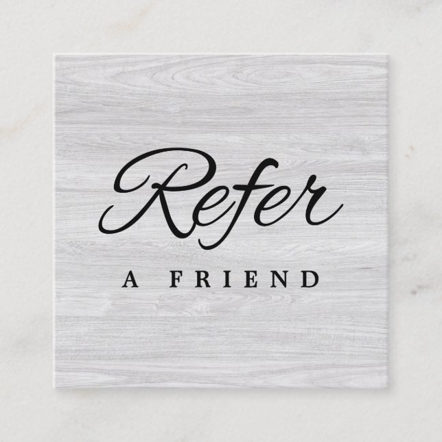 Minimalistische Visitenkarte Empfehlungskarte (Vorderseite)