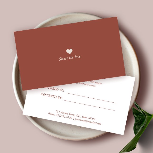 Minimalistische Visitenkarte Empfehlungskarte (Von Creator hochgeladen)