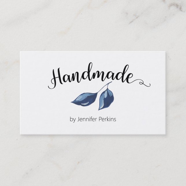 Minimalistische Visitenkarte für Aquarellfarben (Vorderseite)