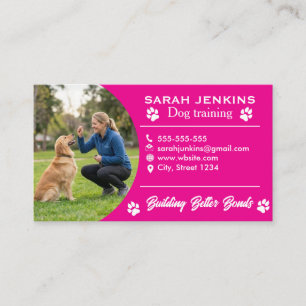 Minimalistische Visitenkarte für Hundetrainer
