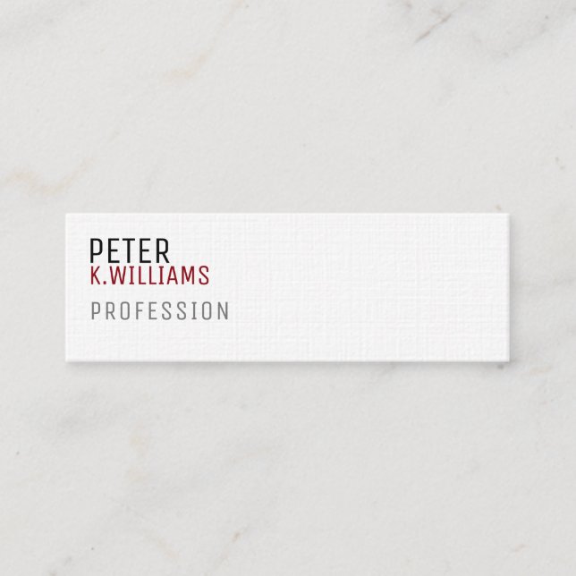 Minimalistische Visitenkarte für jeden Beruf (Vorderseite)