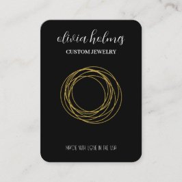 Minimalistische Visitenkarte für schwarzen Schmuck