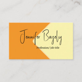 Minimalistische Visitenkarte für Senfgelb und Crem