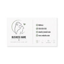 Minimalistische Visitenkarte für Tierhandlungen