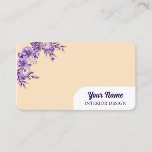 Minimalistische Visitenkarte mit floralen Touchs