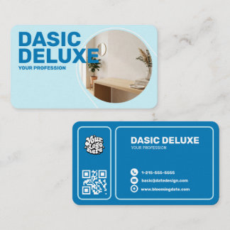 Minimalistische Visitenkarte mit Logo und QR-Code