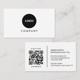 Minimalistische Visitenkarte | QR-Code