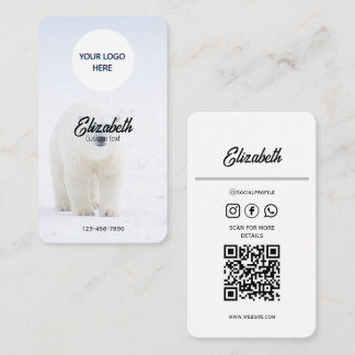 Minimalistische Visitenkarten für Polarbären - ind Visitenkarte