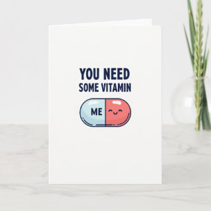 Minimalistische Vitamin-Me-Karte Karte