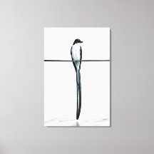 Minimalistische Vogel auf Draht Fotografie