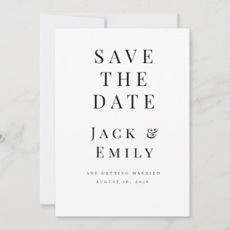 Minimalistische Vorlage für "Save the Date" | Eleg