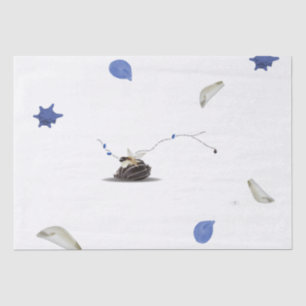 Minimalistische Vorlagenküste Seashell Marine Seidenpapier
