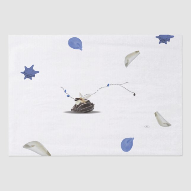 Minimalistische Vorlagenküste Seashell Marine Seidenpapier (Vorderseite)