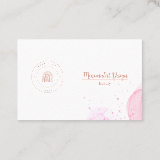 MINIMALISTISCHE VORLAGENWASSERKARTE VISITENKARTE (Vorderseite)