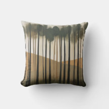 Minimalistische Waldhügel Pillow