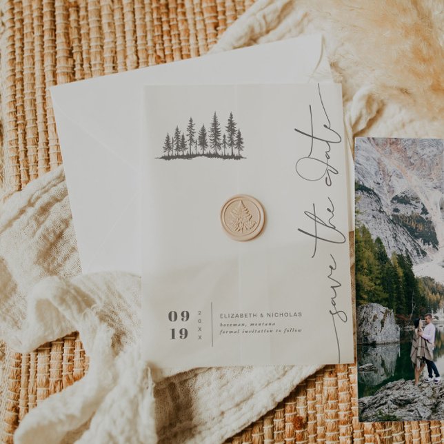 Minimalistische Waldlandschaft | Save The Date (Von Creator hochgeladen)