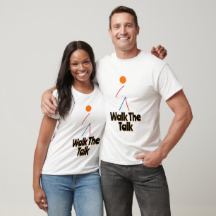 Minimalistische Walking-Darstellungsart T-Shirt