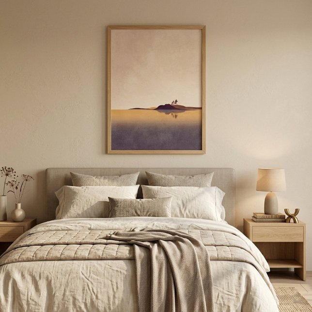 Minimalistische Wandkunst mit Seereflektion für da Poster (Von Creator hochgeladen)