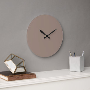 Minimalistische Wanduhr   Moderne Taupe Neutrale D