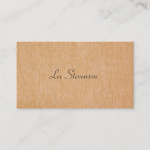 Minimalistische Warme Linen Business Card Visitenkarte