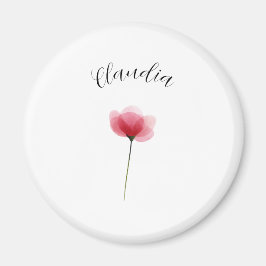 Minimalistische Wasserfarbe Botanische Florale Tre Magnet