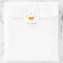 Minimalistische Wasserfarbe Orange Baby Shower Dan
